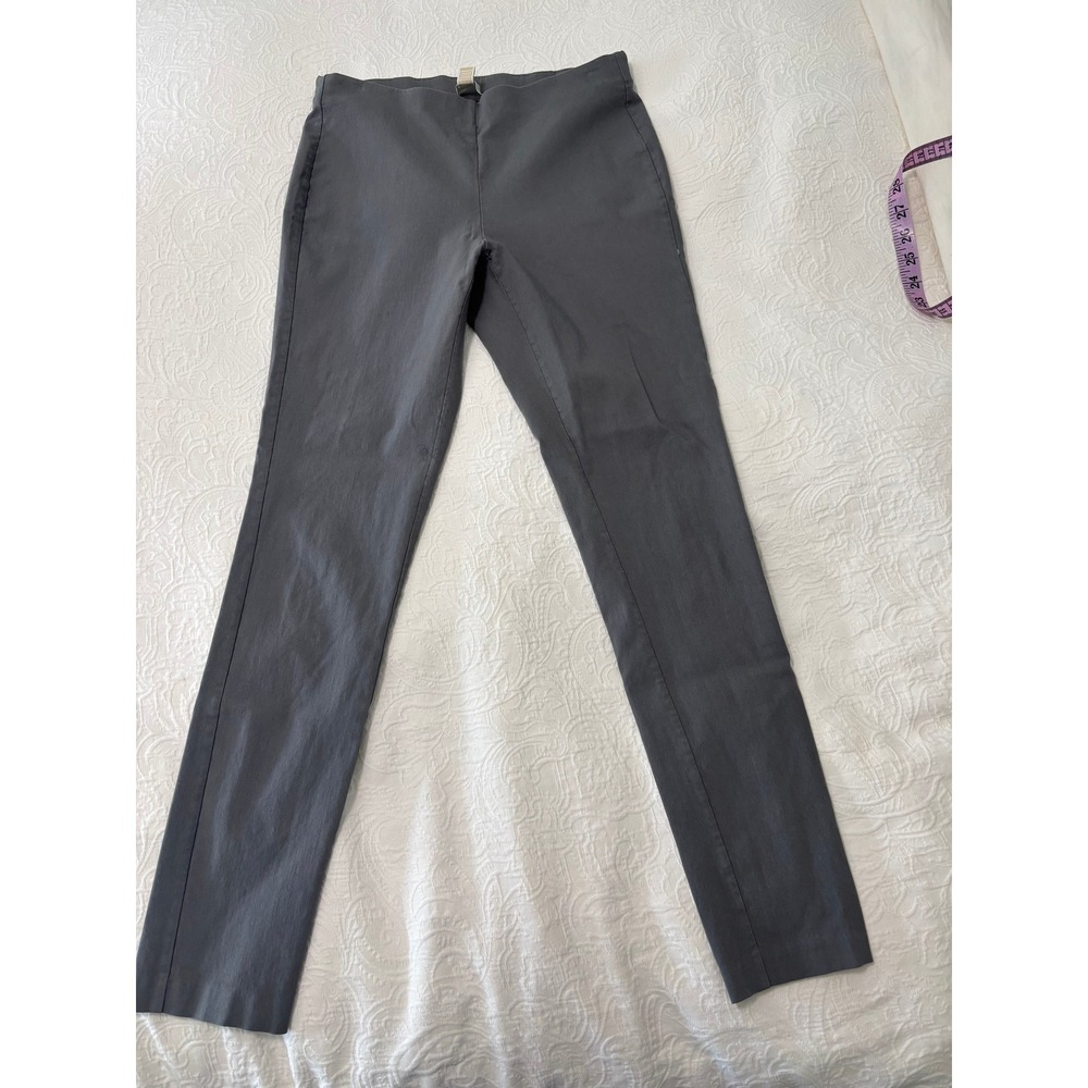 Business Casual Gray Slim Fit Stretch Pants Size M Grey